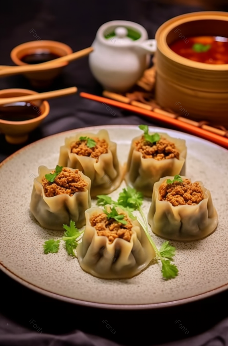 广式茶点烧麦美食点心,高清,摄影图,摄影图片,图片大全,摄影图免费下载